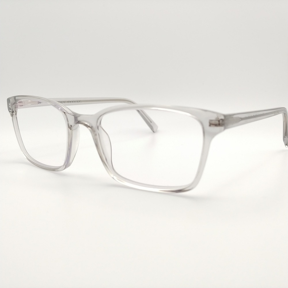 Warby Parker Brady Eyeglasses Unisex 53-17-145 Clear Gray Rectangular Frames
